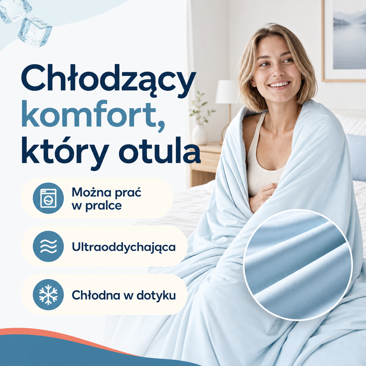 Oslo Breeze – dwustronna kołdra chłodząca