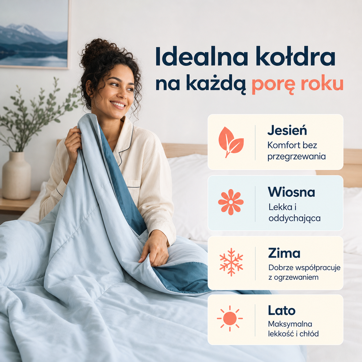 Oslo Breeze – dwustronna kołdra chłodząca