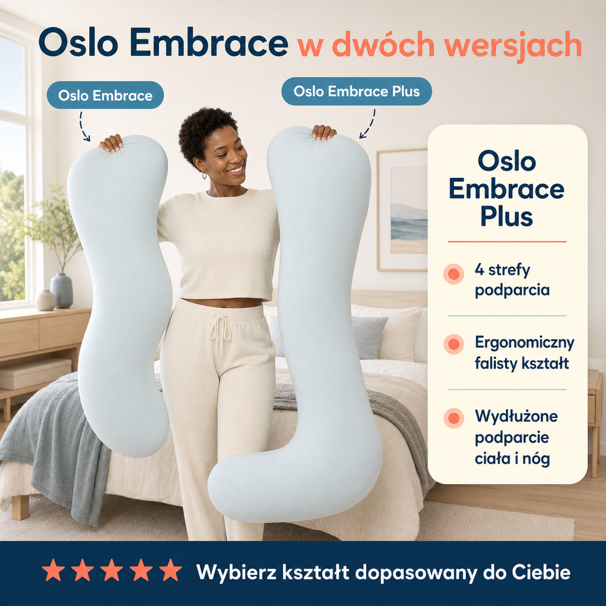 Oslo Embrace – ergonomiczna poduszka do całego ciała