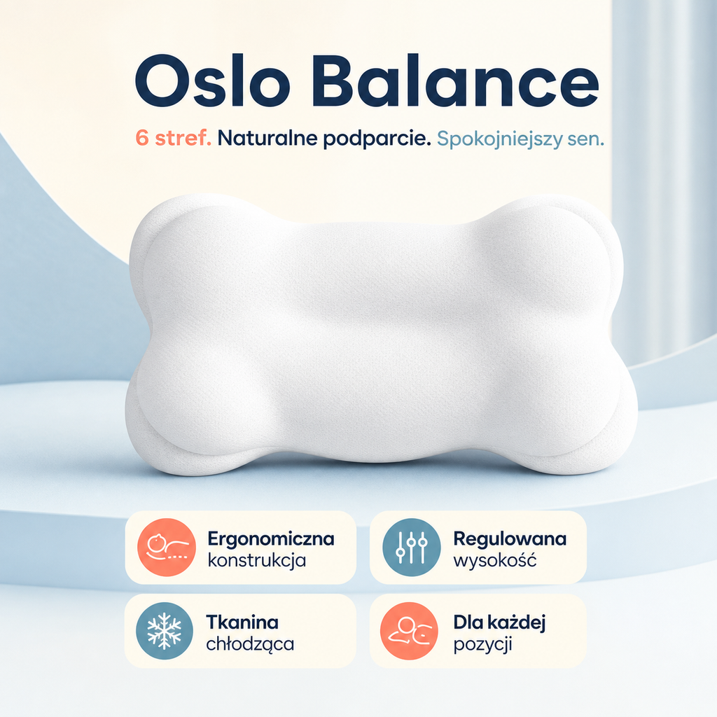 Oslo Balance – ergonomiczna poduszka 6-strefowa