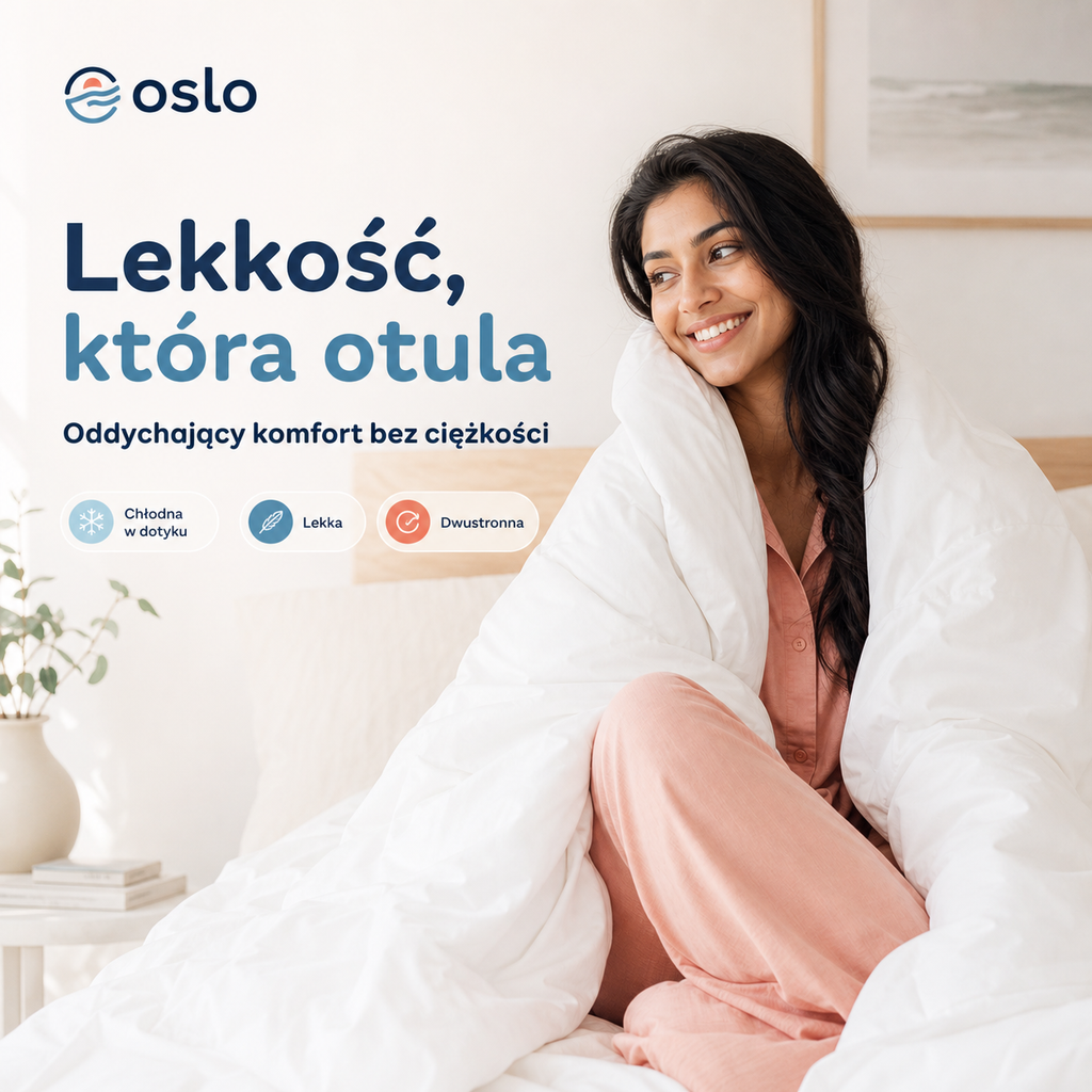 Oslo Breeze – dwustronna kołdra chłodząca