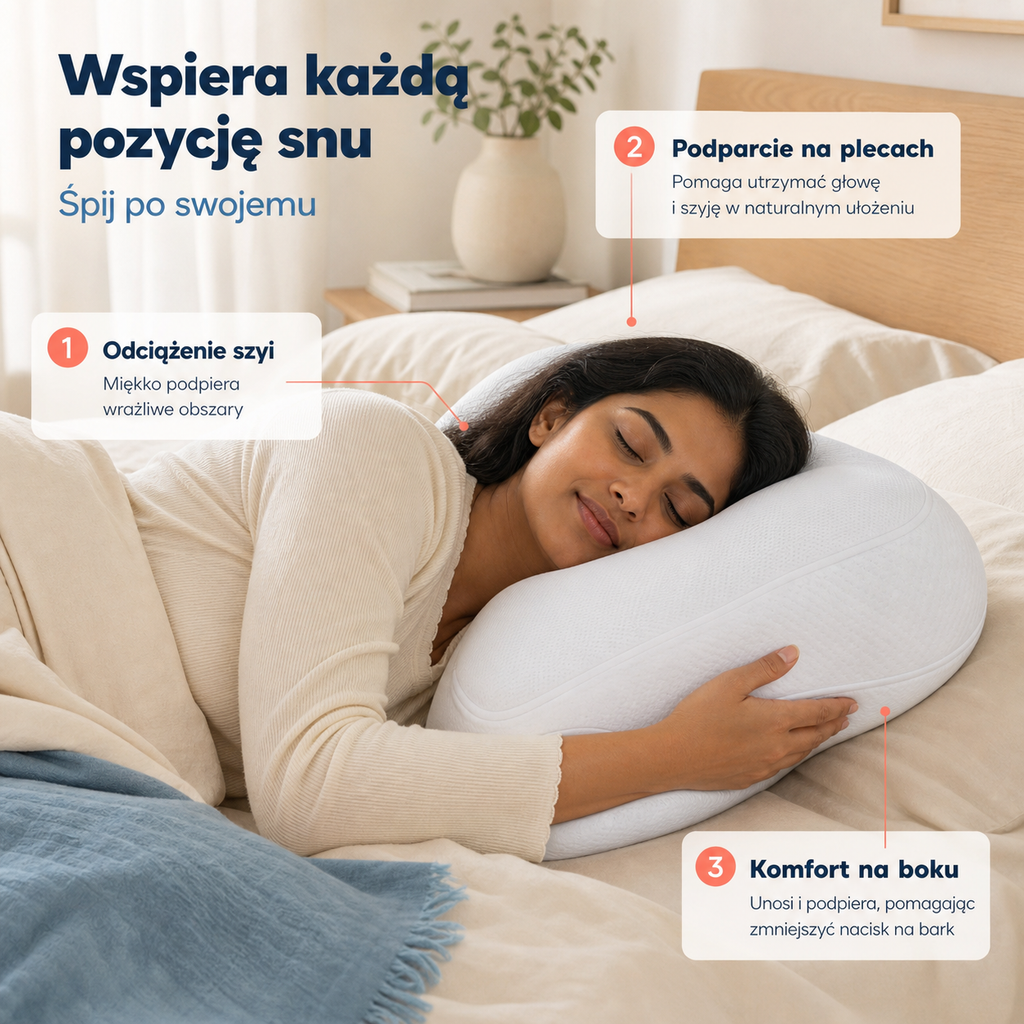 Oslo Balance – ergonomiczna poduszka 6-strefowa